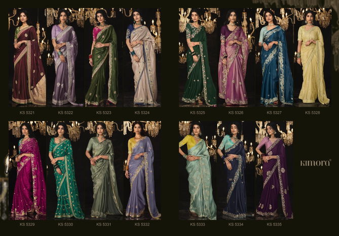 Kajal Vol 14 By Kimora Pure Fancy Fabric Designer Saree Wholesale In Delhi